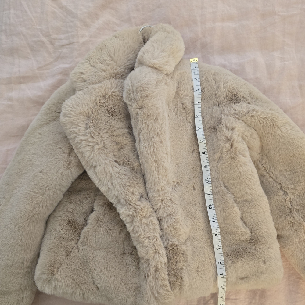Cream Faux Fur Jacket - Picture 6 of 6